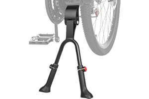 YBLNTEK Bike Kickstand Adjustable, Center Mount Aluminum Alloy Bike Kick Stand, Double Legs Support Bicycle Kickstands for 24" 26" 27.5" 28" 29 inches Adults Bike Mountain Road Bikes