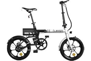‎ELEKGO ELEKGO E Bike Klapprad, 16 Zoll Elektrofahrräder,mit Abnehmbar Akku, E-Faltrad Damen/Herren mit 3 Geschwindigkeitsmodi Sitzhöhe Verstellbar,Reichweite bis 25-60km