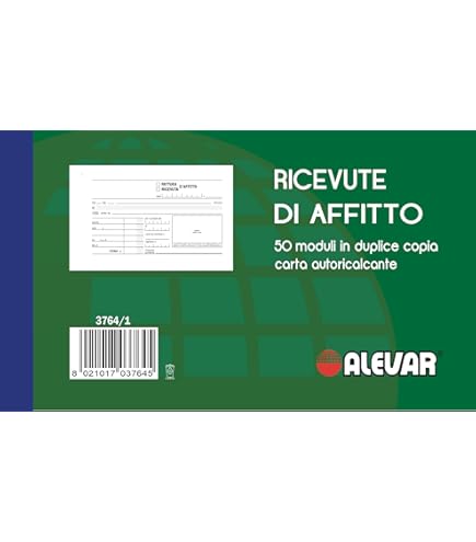 5 Blocchetti Ricevute Autocopianti 10x17cm + Penna Touch Omaggio