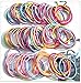 Westeng 100PCS Baby Girl Children Elastic Hair Tie Bands Small Thin Hair Elastics Ponytail Stretchy Hairband