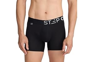 STEP ONE Mens Underwear Trunk Briefs, 1 Pair, Underwear for Men, Moisture Wicking, 3D Pouch + No Ride Up Trunk Briefs for Men