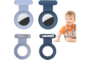 Dorart Home Funda Airtag oculta,2 piezas para puerta de aire etiqueta de silicona,carcasa de protección,soporte Itag rastreador GPS con alfiler para niño de edad,perro,mascotas,ropa más segura