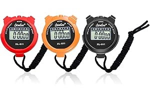 WUIOWPPIC 3Pcs Digital Stopwatch, Digital Sport Stopwatch Timer Large Display Shockproof Stopwatch Training Timer Outdoor Digital Calendar Alarm Clock Watch Stopwatch For Coach For Training Swimming Running