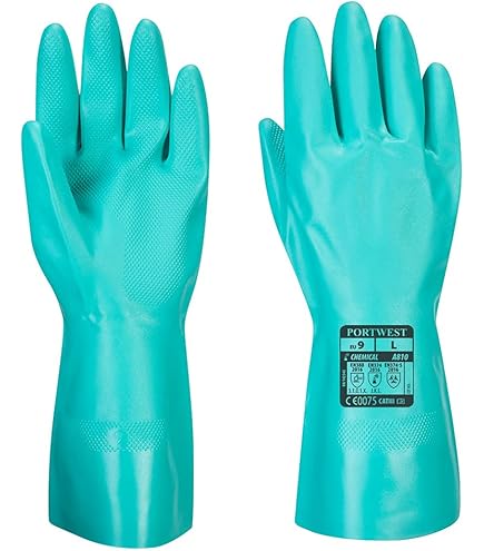 Stronghand Guanto Industriale In Gomma E Neoprene Kenora - Taglia 8, Adatto Al Contatto Alimentare E Resistente A Chimici E Acidi