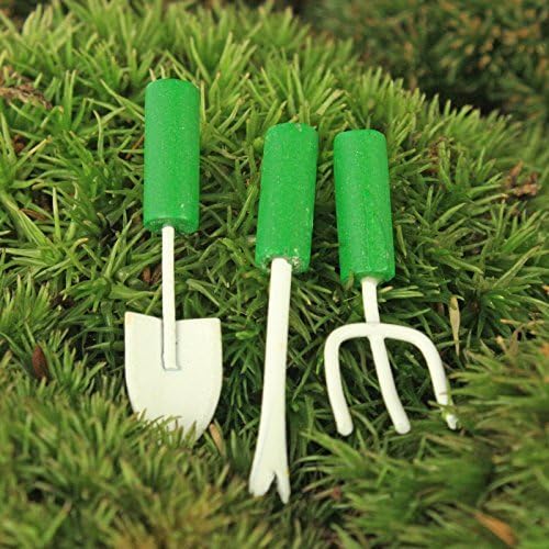 Miniature Garden Fork,Trowel and Weeding Tools - Fairy Garden Tools Made From Wood And Metal