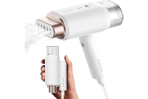 Newbealer Clothes Steamer, Portable Handheld Steamer for Clothes, 20s Fast Heat Up, 1200W 180ml Detachable Water Tank, Horizontal & Vertical Steaming for Home & Travel