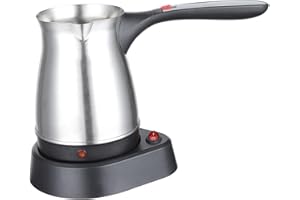 FytStycale 500ml Electric Turkish Coffee Pot, Water Kettle, Stainless Steel Quick Boil Jug for Greek and Arabic Coffee - Home Bar Kitchen, Plain