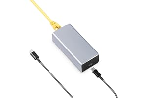 MokerLink Convertitore da PoE a tipo C, uscita USB C 5V/3A o 9V/2.22A con Ethernet, IEEE802.3af/at 10/100Mbps PoE In, PD Charging e rete cablata per tablet/smartphone/laptop