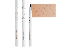 BEAUTHINK 2pcs Freckle Pen for Natural-Looking Fake Freckles – Waterproof & Long-Lasting Freckle Stamp & Tattoo Dots, Soft Spot Pen for Sun-Kissed Look, Achieve Realistic Freckles, Light Brown & Chestnut