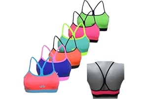 Gloop Mädchen Bustier 6er Pack Klassiche BHS Underwear Sport Bra Seamless Kinder Unterwäsche Trägertop
