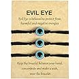 Crystu Adjustable Evil Eye Nazariya Bracelets Evil Eye Band for Unisex Protection against Buri Nazar and Negativity for Men & Women (Color : Multi) Pack of 3 pc