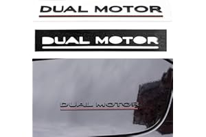 XMSCN Lettres Autocollantes à Double Moteur compatibles avec Te-SLA Model 3 X S Y, Badge de Performance 3D pour Garde-Boue, côté arrière, Coffre, Accessoires Te-SLA (Noir Mat + Ligne Rouge)