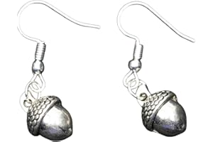 Miniblings ghianda orecchini - Gioielli fatto a mano ho nocciole noce noci ghiande Silver Oak bosco naturale - Orecchini