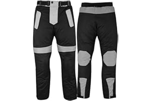 German Wear – Pantalones de motorista Cordura Textiles Pantalón de Motorista Combi Pantalón, negro/gris