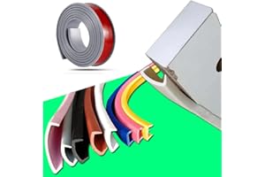 FSHANYUE Furniture Banding U-Shaped TPE Edge Guard Strips, Wooden Board Edging Strips for Cabinet Wardrobe Table Worktop Wood Board and Shaped Cut-Outs, Edging Tape, Edge Banding (5m×25mm,Grey)