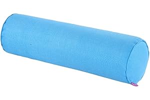 Nunubee Lino Color sólido Almohada de Caramelo Rollo Almohadas de Refuerzo Almohadas de Embarazo Almohada para el Cuello para el hogar Cama Cojín para sofá 20X100CM Azul Cielo