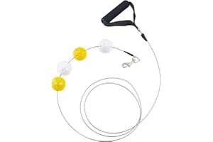 OLYCRAFT Baseball Hitting Trainer Baseball Batting Trainer Set with Training Balls Pull Rope Grip Swivel Clasps and 4.4Yard/4M Wire Baseball Swing Trainer for Baseball Softball Batting Practice
