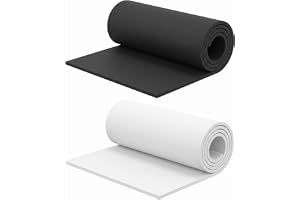 Seivunol 2 st EVA-skumrulle 35 x 100 cm, 5 mm tjockt skum med hög densitet | Svart och vit, lätt att klippa och måla, fast men ändå flexibelt, skumark för cosplay-kostym, hantverk, gör-det-själv-projekt