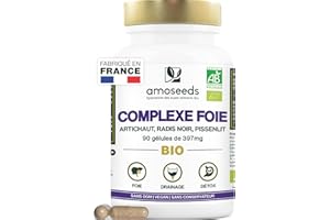 Complexe Foie Bio | Détox du foie et Draineur puissant | Artichaut, Radis Noir, Pissenlit |Digestion 90 Gélules Vegan | Qualité Supérieure, Fabriqué en France