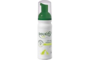 DOUXO S3 SEB Anticaspa Antiolor Piel grasa Mousse para perros y gatos, fragancia hipoalergénica, capa brillante, selección segura para el cuidado de la piel, 150 ml