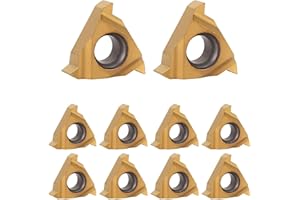 OUMEFAR Plaquitas de torneado de larga duración 11ER A60 insertos de torneado de carburo para cortar acero inoxidable para acabado