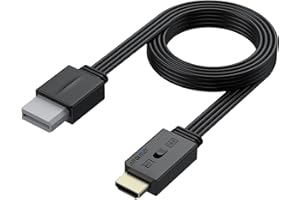 AUTOUTLET Wii Adaptador HDMI, 1080P/720P Wii a HDMI Adaptador de HDMI Integrado y diseño de Cable HDMI, Plug and Play (Negro（4:3/16:9）)