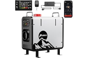 ‎HCALORY 8kW Diesel Standheizung, 12V/24V Diesel Luftheizung 0,12–0,45 L/h, mit APP & 220-240V Adapter,28% höhere Verbrennungseffizienz,10-Stufen-Temperaturregelung, Automatischer Start/Stop für Auto, LKW,2025