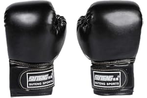 DOMYBESTSHOP Domybest Gants de Boxe Enfants Gants en Cuir PU Respirant MMA Muay Thai Karaté Accessoire Boxe Gants de Combat de Boxe Anti-Choc pour l'entraînement Boxe