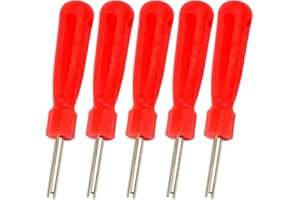 SENZEAL 5x Car Tyre Valve Tool Steel Shaft Bike Repair Kit Valve Key Red