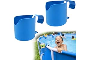 DANDIN Pool Drinks Holder, Swimming Pool Cup Holder, 2PCS Plastic Pool Cup Holder, Swimming Pool Side Cup Hangers Accessories for Garden Water Summer Party (2PCS)
