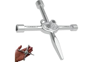 Millenium Works Clé Universelle Multifonction 4+1 Voies | Triangle, Carré, Conique | Ouverture Compteurs EDF-GDF, Armoire Électrique, local technique, Robinet de Jardin, Poubelle, Local Technique