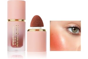 HQDA Matte Cream Blush Soft Lightweight Liquid Blush for Cheeks Natural Looking Color Long-Wearing Smudge Proof Pink Liquid Blusher Makeup (5#Mystery, 1)