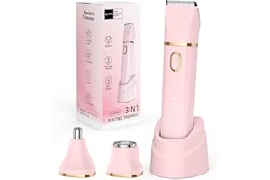 SHOBES Rasoir Electrique Femme, 3 en 1 Tondeuse électrique Femme Rasoir, épilateur Facial Pour Femmes et Tondeuse Pour Poils du Nez Pour Femmes, Jambes, Bras et Nez
