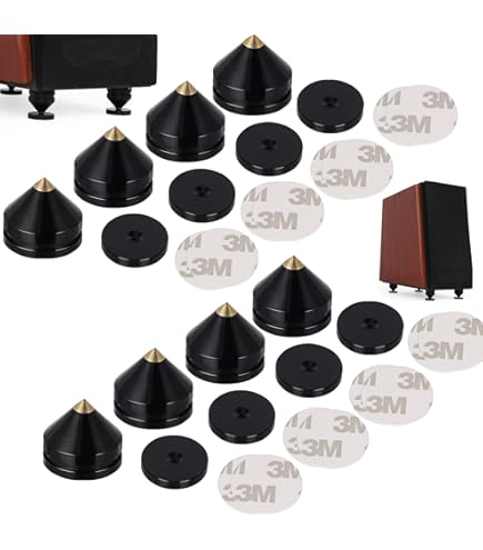 Kit Perni Per Altoparlanti - 8 Set In Plastica Nera, Diametro 6mm, Per Casse Da Scaffale E Fai-da-Te Audio