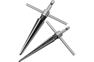 Treki 2pcs Alésoir Conique à Main en Forme de T Alésoir à Main Conique en Acier au Carbone Alésoir à Main avec Tige Hexagonale 3-13mm 5-16mm Alésoir Hexagonal à Trou de Broche de Pont Chanfreinage