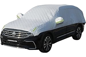 CNRONGLISW Telo auto, mezzo telo auto, impermeabile, antipolvere, antisporco, antigrandine, antineve, protezione UV (SUV - ispessito)