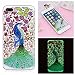 Produktbild iPhone 7 Plus Hülle Leuchtend,LuckyW TPU Luminous Leuchtend Handyhülle für Apple iPhone 7 Plus/8 Plus 5.5'' Soft Silikon Tasche Transparent Clear Klar Hanytasche Durchsichtig Dünne Schutzhülle - Pfau