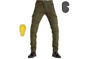 oFzimTo Pantaloni Moto Uomo con Protezion, Jeans Moto Elastico, Invernale/Estivo, Vari Colori Disponibili