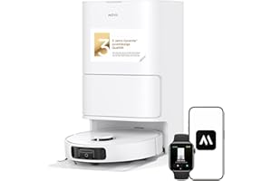 ‎MOVA Mova E40 Ultra Saugroboter mit Wischfunktion, Autom. Leerung und 19.000 Pa, MaxiReach-Wischmopp-T., Verhedderungsfreie Seitenbürste, Eingeb. 80-ml-Wasserb, All-in-One-Station zu 75 Tage Reinigung