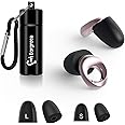 Ear Plugs for Sleeping, Eargrace SNR 32dB Noise Reduction Earplugs with Foam eartips, Hearing Protection Earplugs for Sleeping, Snoring, Travel, Studying, Work, Loud Events (Pink)