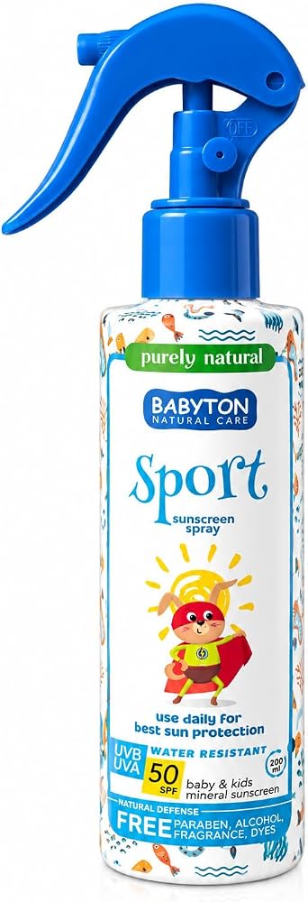 BABYTON Doğal Suya Dayanıklı Güneş Koruyucu Sprey 50 Spf 200 Ml