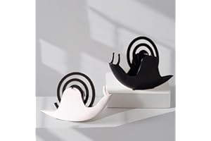 WUYUKEJI Porta Zampirone in Metallo 2 Pezzi Forma Di Lumaca Porta Spirali Antizanzare Per Camera Da Letto, Soggiorno, Cucina e Ufficio lumache a Spirale per Znzara Insetti (Nero e Bianco)