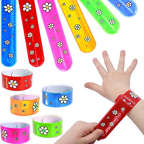 German Trendseller® - 12 x Blumen Schnapparmbänder ┃ Mitgebsel ┃ Kindergeburtstag ┃ 12 Stück
