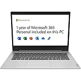 Lenovo IdeaPad 1 14 inch HD Laptop - (Intel Celeron, 4GB, 64GB, Windows 11 Home in S mode) - Platinum Grey, 1 Year of Microso