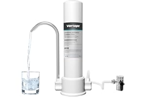 Vortopt Filtro Acqua Rubinetto Aggiornato da Banco - Filtro per Acqua del Rubinetto per Lavello - Purificatore d'acqua per la Cucina - Riduce Cloro e Metalli Pesanti, F8 (1 Filtro Incluso)