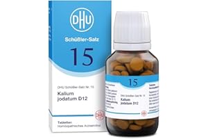 ‎DHU DHU Schüßler-Salz Nr. 15 Kalium jodatum D12 – Das Mineralsalz der inneren Organe – das Original – umweltfreundlich im Arzneiglas, 200 St. Tabletten