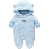 WYTbaby Baby Schneeanzug Winter - Dicker Overall Mit Kapuze Für 6-24 Monate