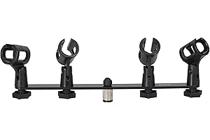 Gator Frameworks - GFWMIC1TO4 - barre de couplage quadruple pour 4x microphone pour stand