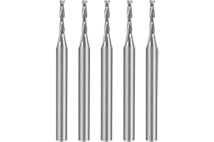 sourcing map 5 unids 1/8 "vástago 1.5mm x 8mm carburo extremo plano extremo molino cortador cnc enrutador bits