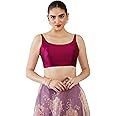 Soch Women's Satin Solid Sleeveless Regular Fit Blouse